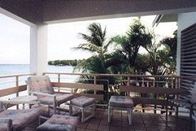 beachfront condominium patio barbados