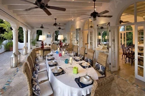 alfresco dining room Villa Elsewhere Barbados