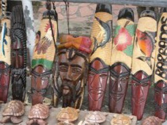 localy made wood carvings  from barbados