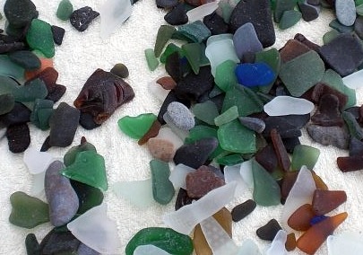 beach glass found between gibbs and mullins beaches barbados